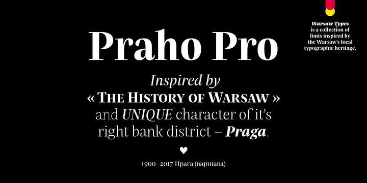 Przykładowa czcionka Praho Pro #1