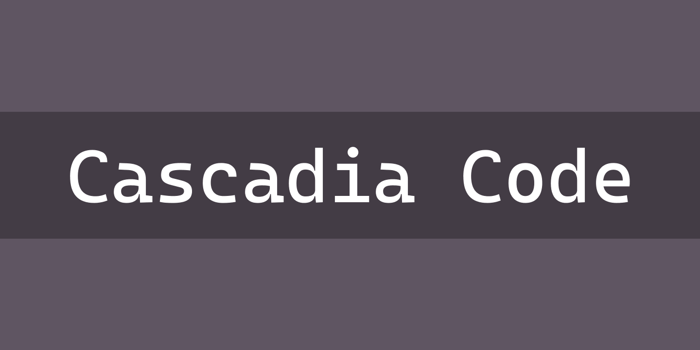 Przykładowa czcionka CASCADIA CODE #1