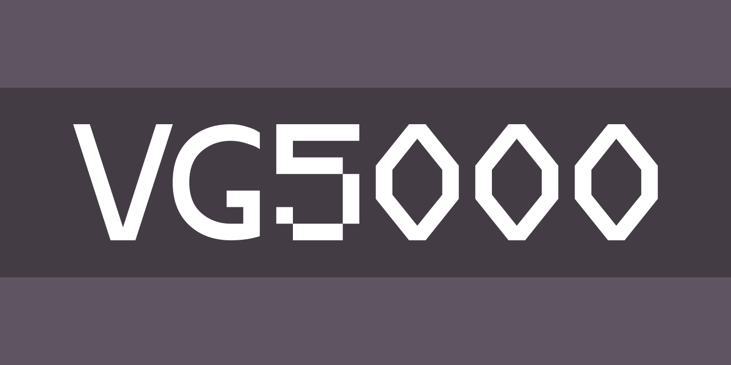 Przykładowa czcionka VG5000 #1