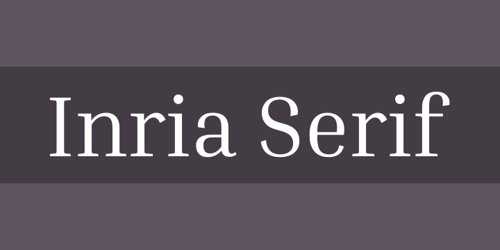 Przykładowa czcionka Inria Serif #1