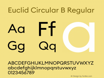 Przykładowa czcionka Euclid Circular B #1