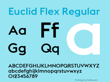 Przykładowa czcionka Euclid Flex #1