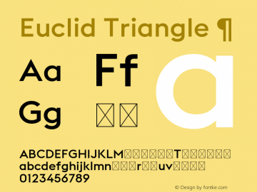 Przykładowa czcionka Euclid Triangle #1