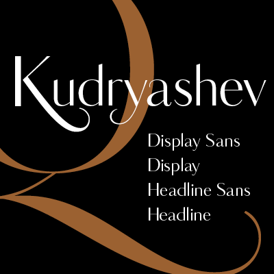 Przykładowa czcionka Kudryashev Display #1