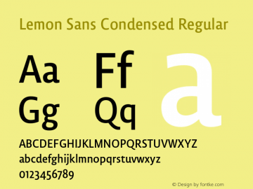 Przykładowa czcionka Lemon Sans Condensed #1