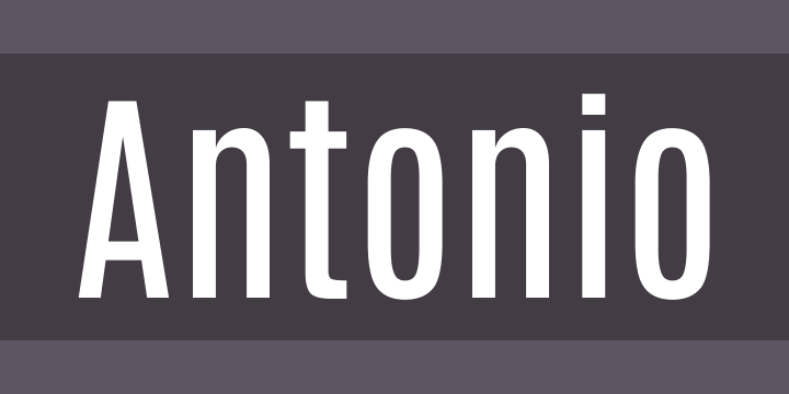 Przykładowa czcionka ANTONIO #1