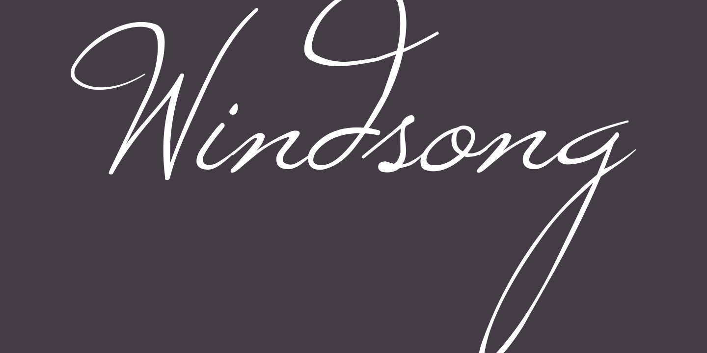 Przykładowa czcionka WINDSONG #1