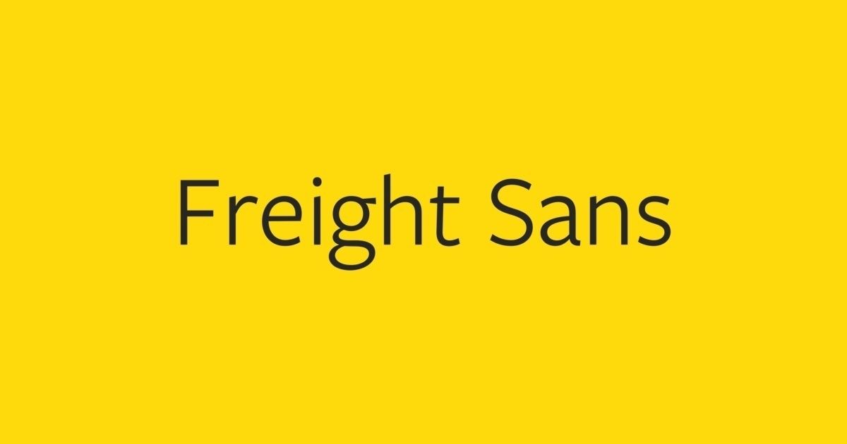 Przykładowa czcionka Freight Sans #1