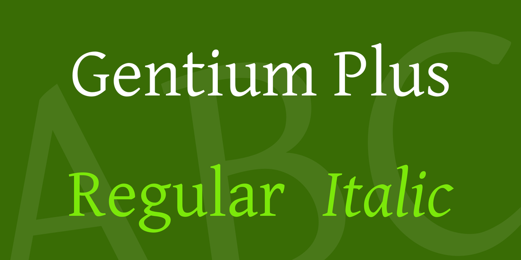 Przykładowa czcionka Gentium Plus #1