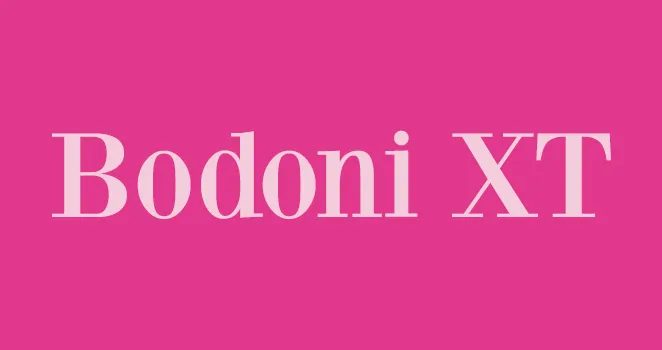 Przykładowa czcionka Bodoni XT #1