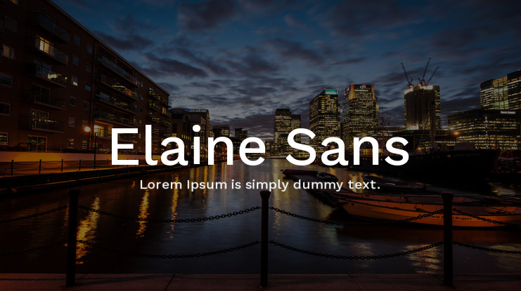 Przykładowa czcionka Elaine Sans #1