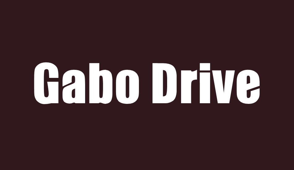 Przykładowa czcionka Gabo Drive #1