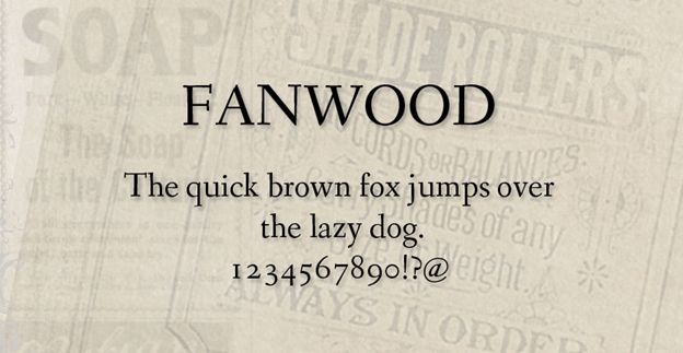 Przykładowa czcionka Fanwood #1