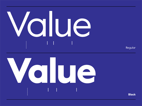 Przykładowa czcionka Value Sans Pro #1