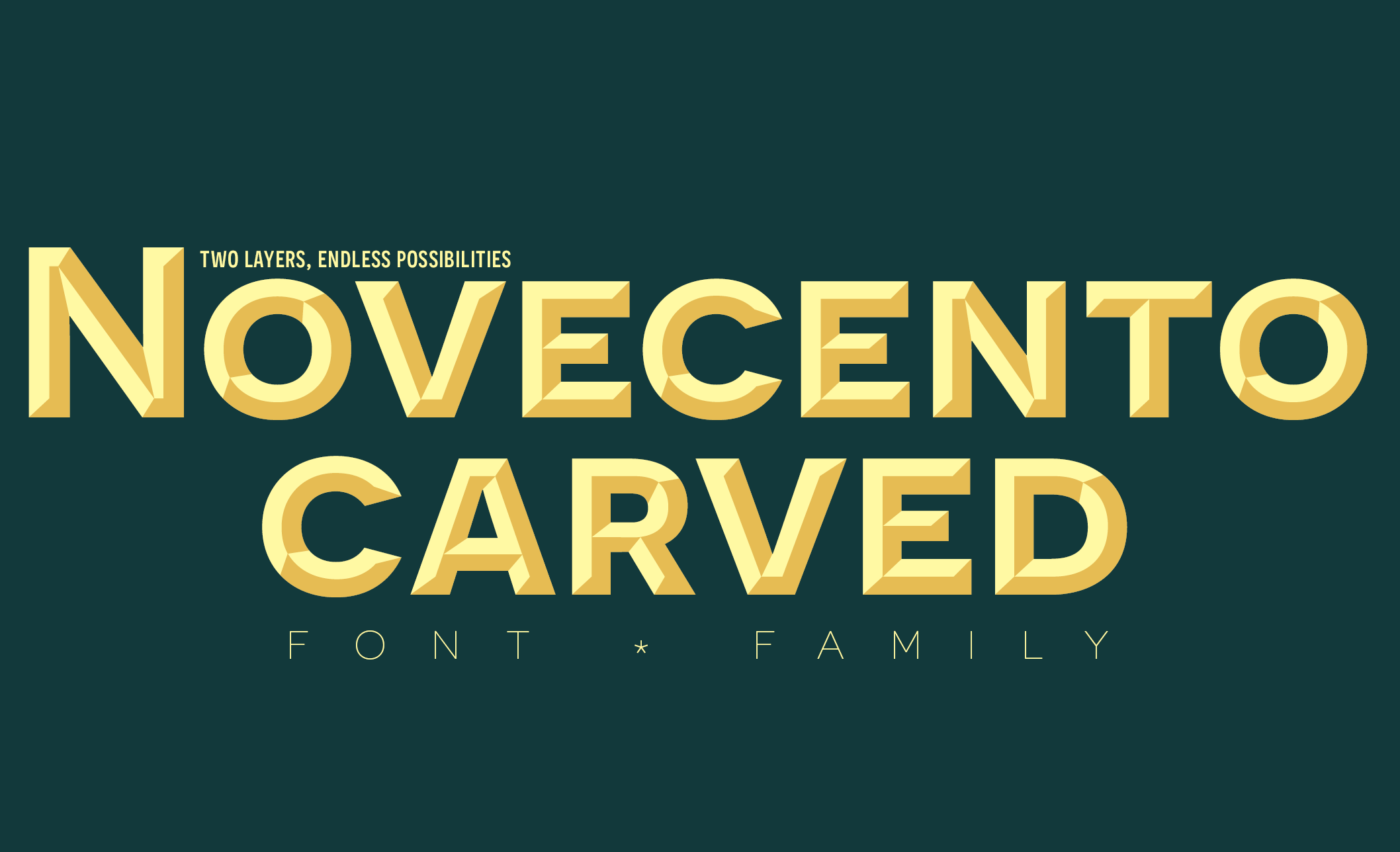 Przykładowa czcionka Novecento Carved #1
