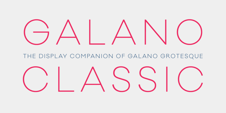 Przykładowa czcionka Galano Classic #1