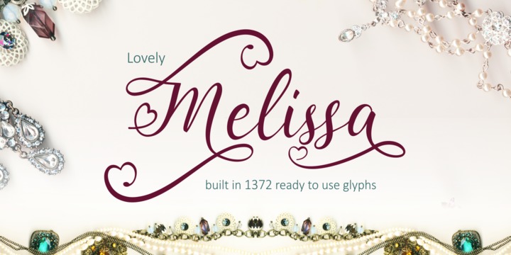 Przykładowa czcionka Lovely Melissa #1