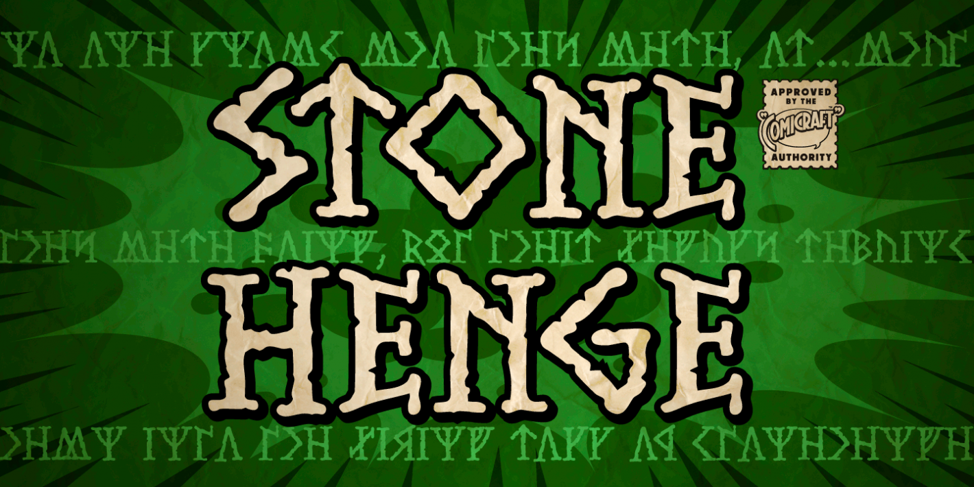 Przykładowa czcionka Stonehenge #1