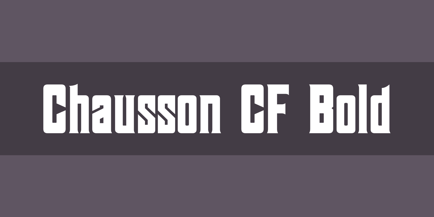 Przykładowa czcionka Chausson CF #1