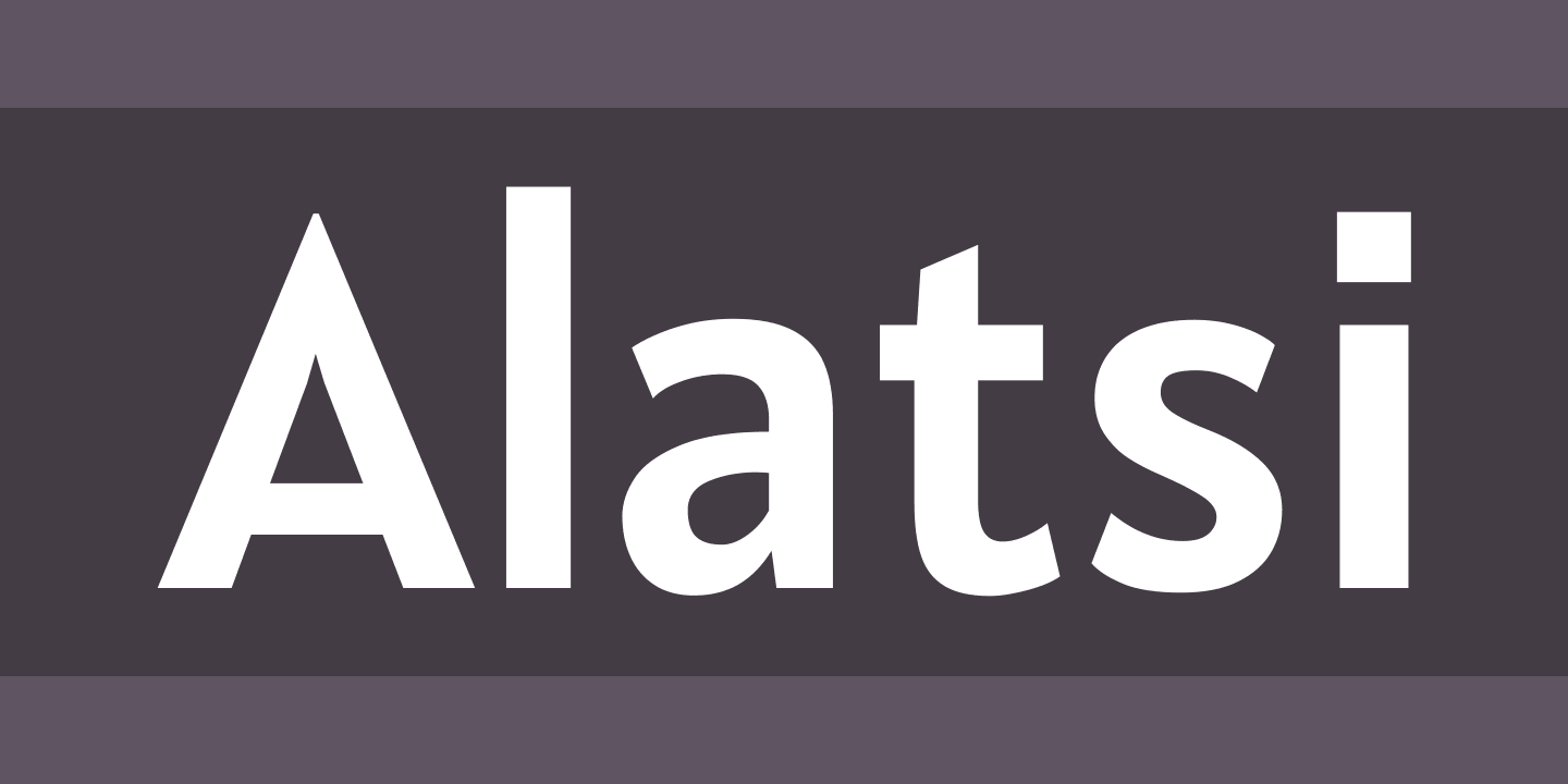 Przykładowa czcionka Alatsi #1