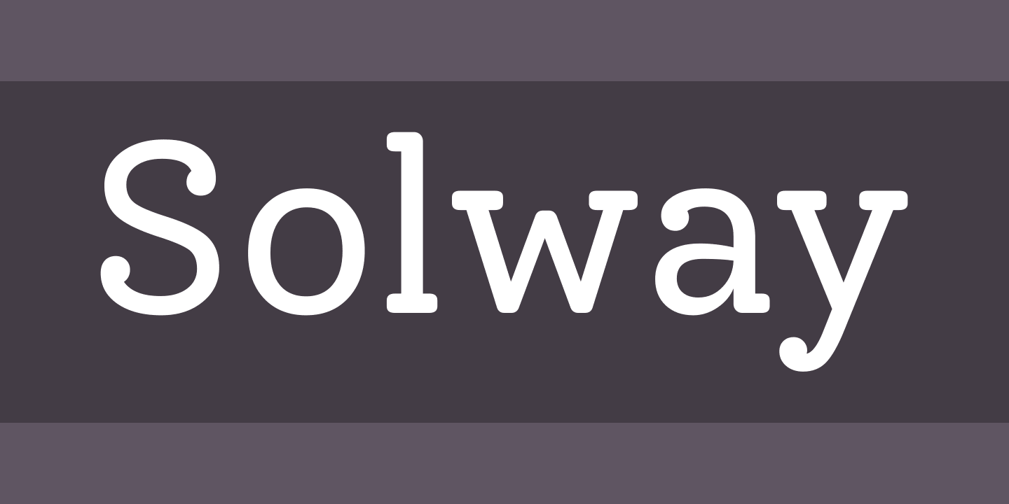 Przykładowa czcionka Solway #1