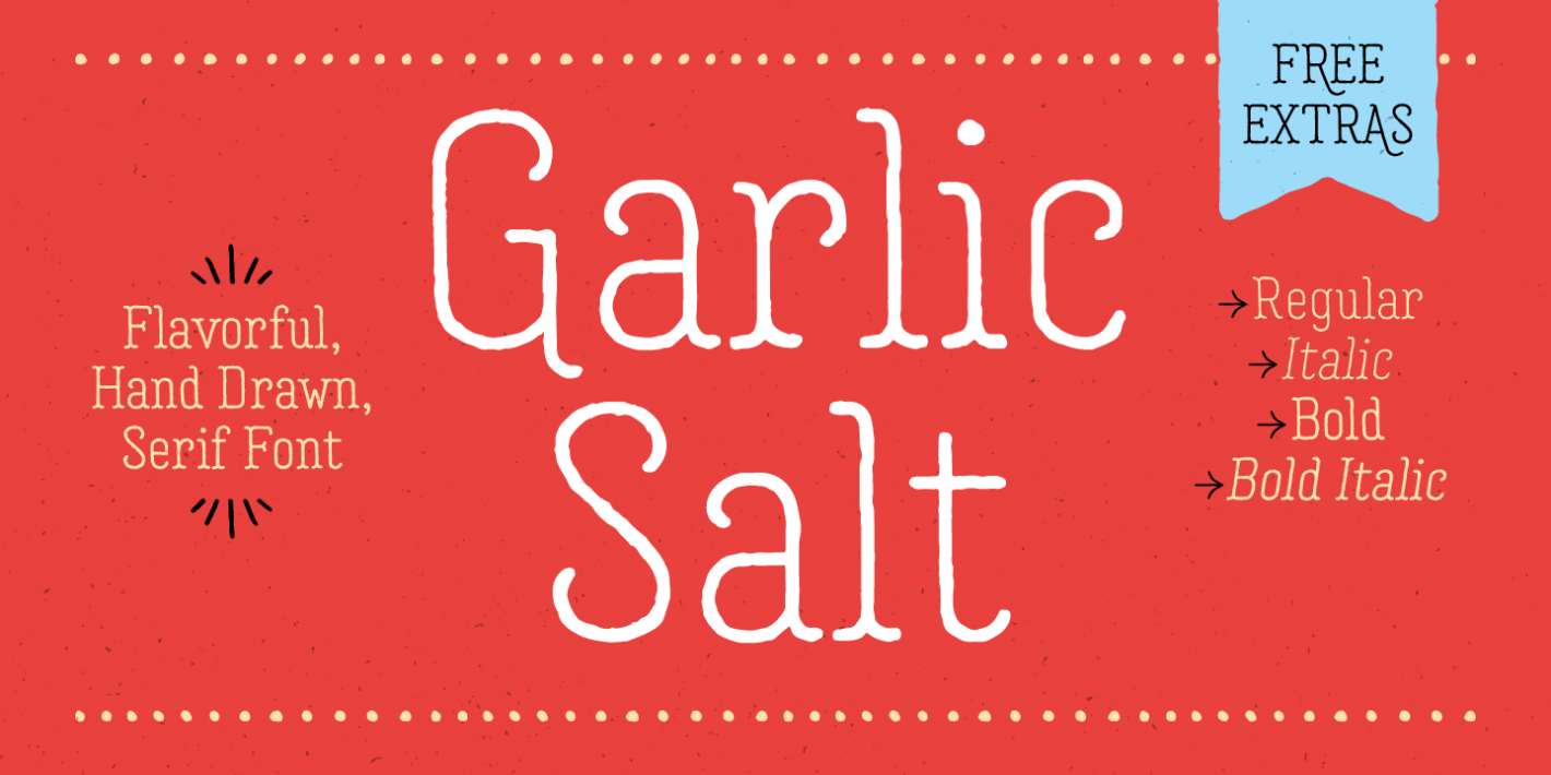 Przykładowa czcionka Garlic Salt #1