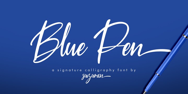 Przykładowa czcionka Blue Pen #1