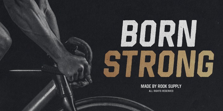 Przykładowa czcionka Born Strong #1