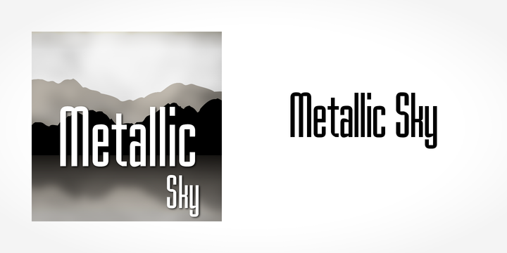 Przykładowa czcionka Metallic Sky #1