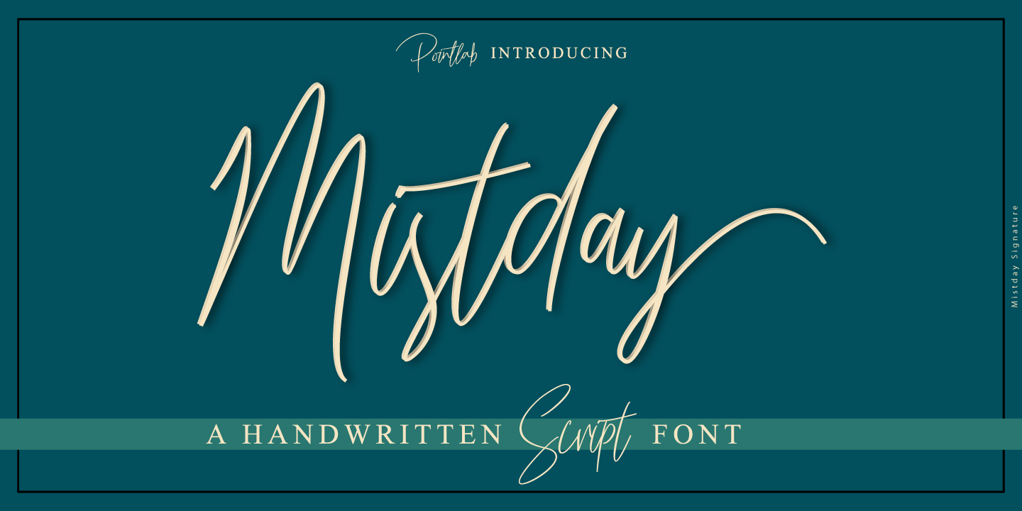 Przykładowa czcionka Mistday Script #1