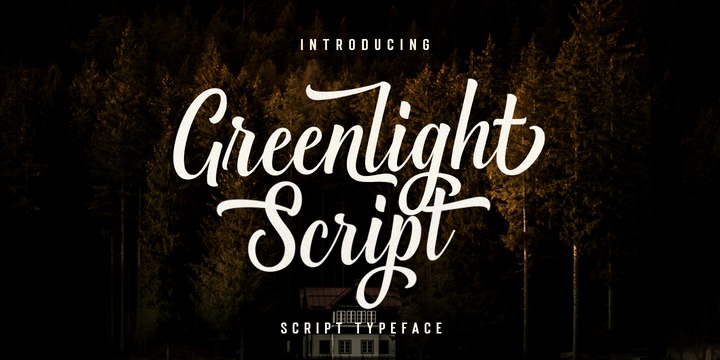 Przykładowa czcionka Greenlight Script #1