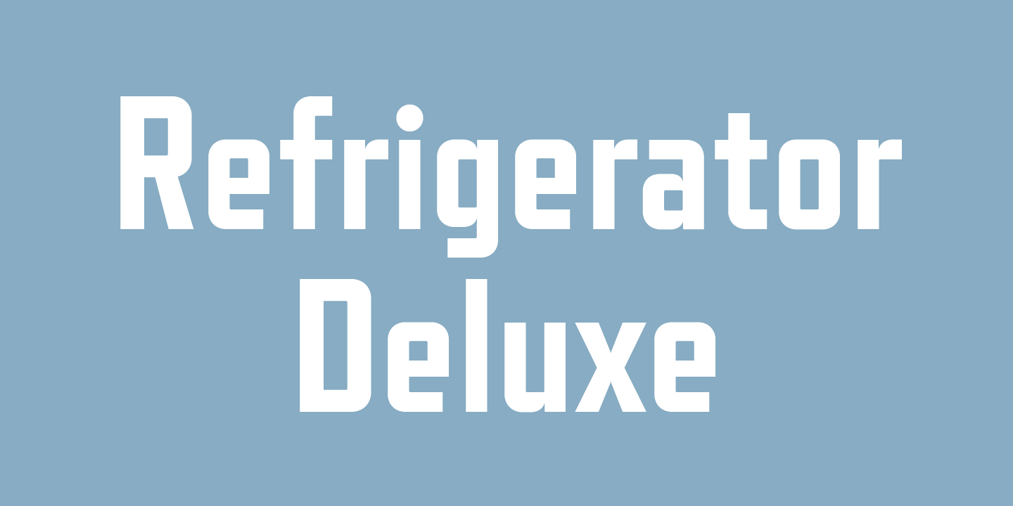 Przykładowa czcionka Refrigerator Deluxe #1
