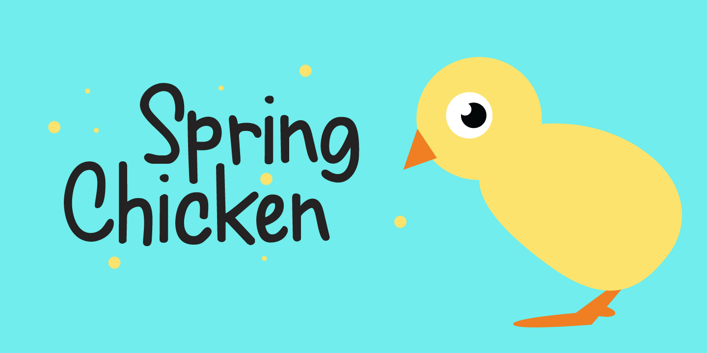 Przykładowa czcionka Spring Chicken #1