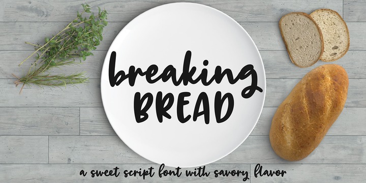 Przykładowa czcionka Breaking Bread #1