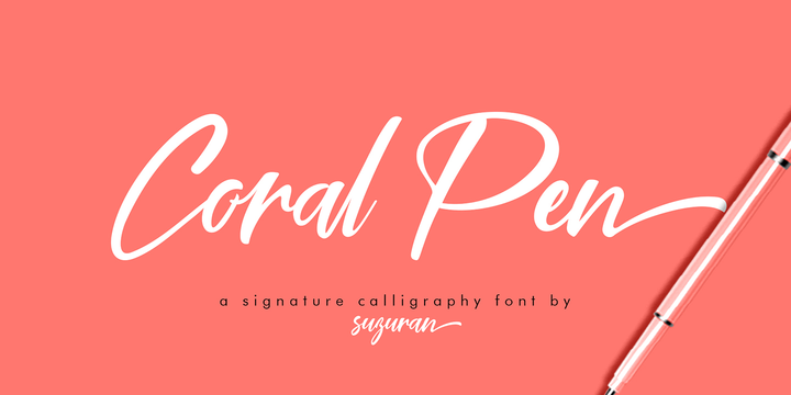 Przykładowa czcionka Coral Pen #1