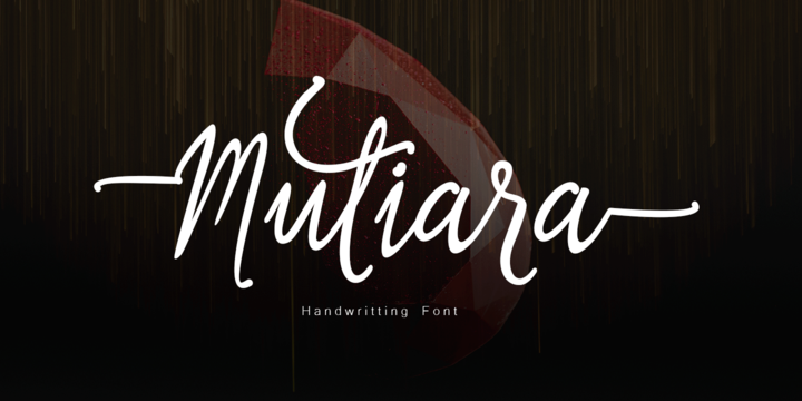 Przykładowa czcionka Mutiara #1
