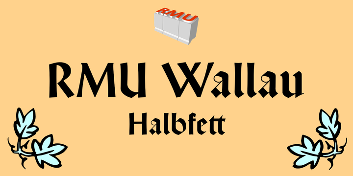Przykładowa czcionka Wallau RMU #1