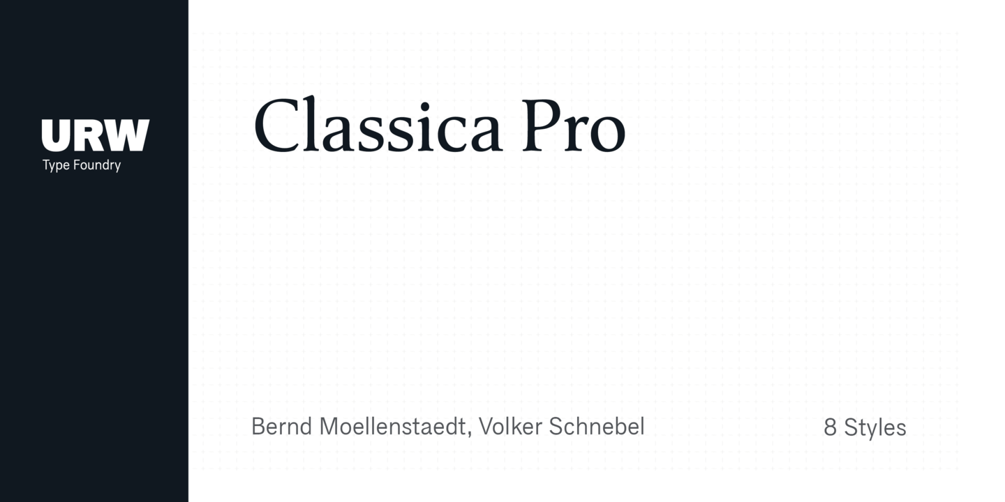 Przykładowa czcionka Classica Pro #1