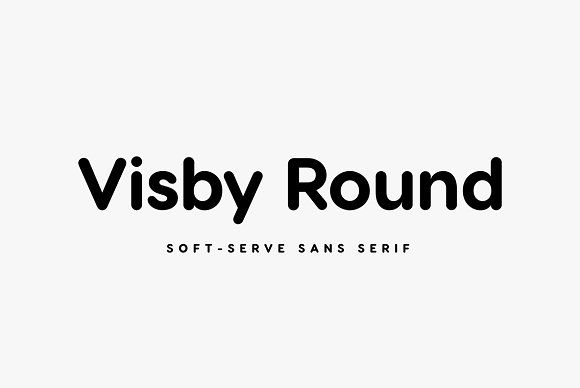Przykładowa czcionka Visby Round CF #1