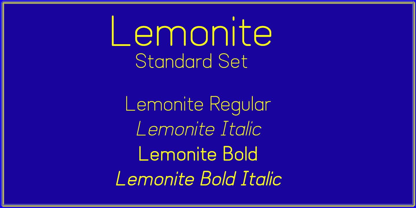 Przykładowa czcionka Lemonite #1
