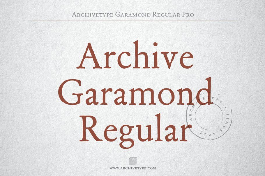 Przykładowa czcionka Archive Garamond #1
