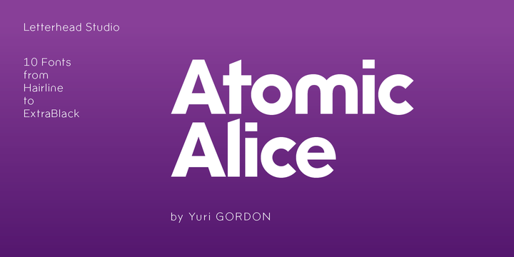 Przykładowa czcionka Atomic Alice #1