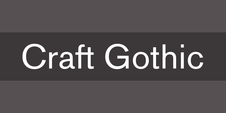 Przykładowa czcionka Craft Gothic #1