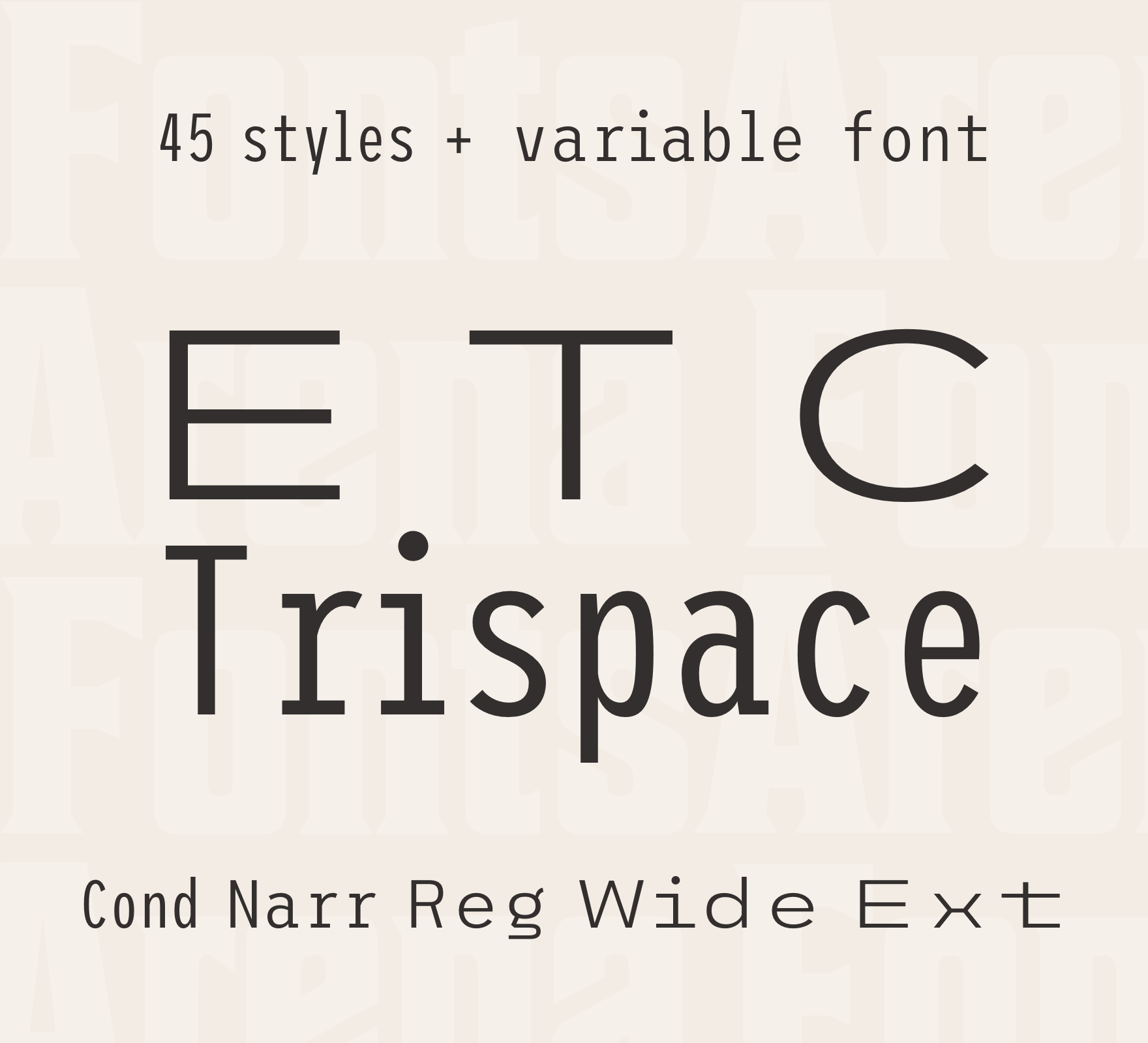 Przykładowa czcionka ETC Trispace #1