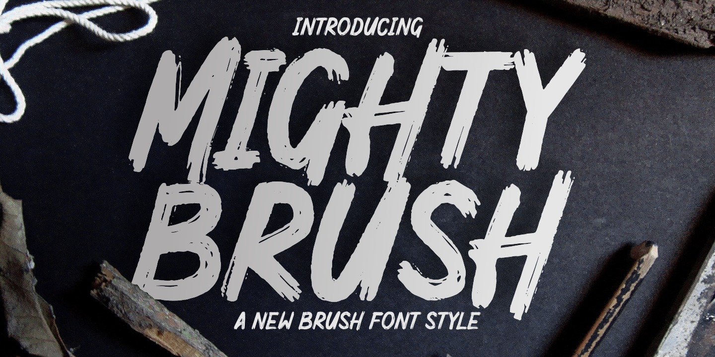 Przykładowa czcionka Mighty Brush #1