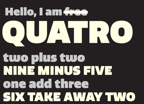 Przykładowa czcionka Quatro #1