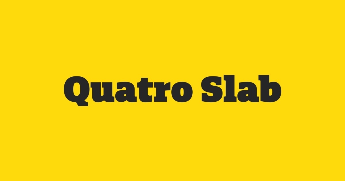 Przykładowa czcionka Quatro Slab #1