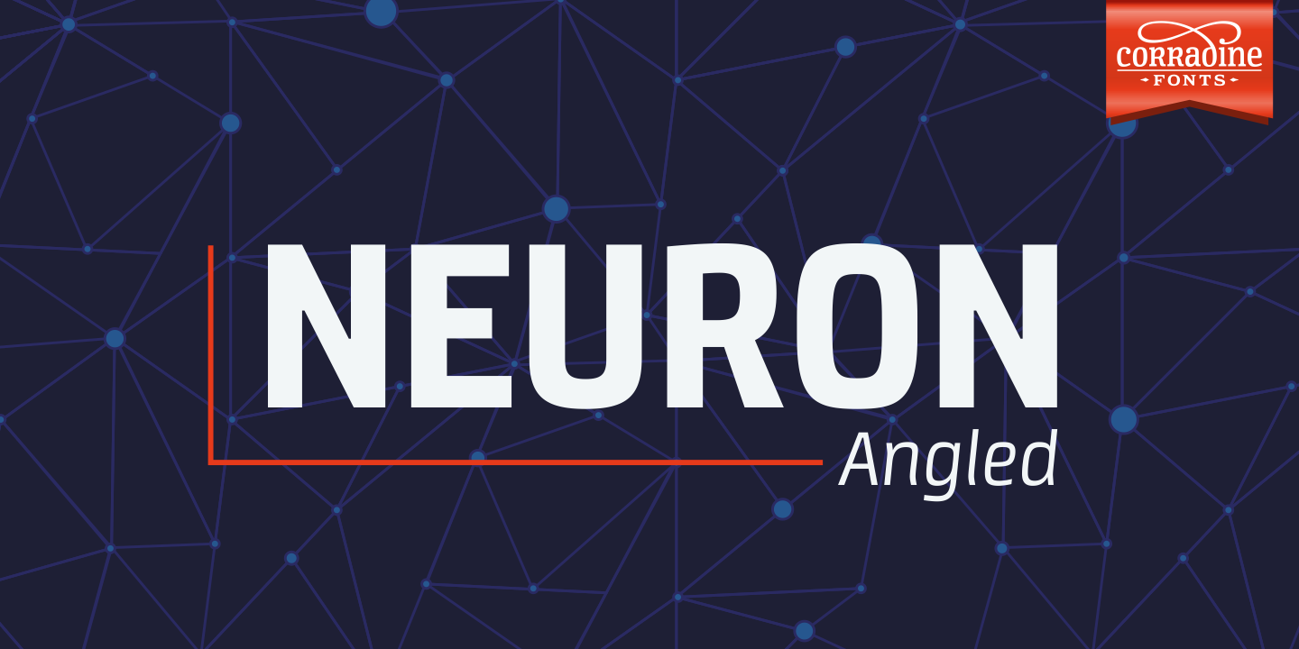 Przykładowa czcionka Neuron Angled #1