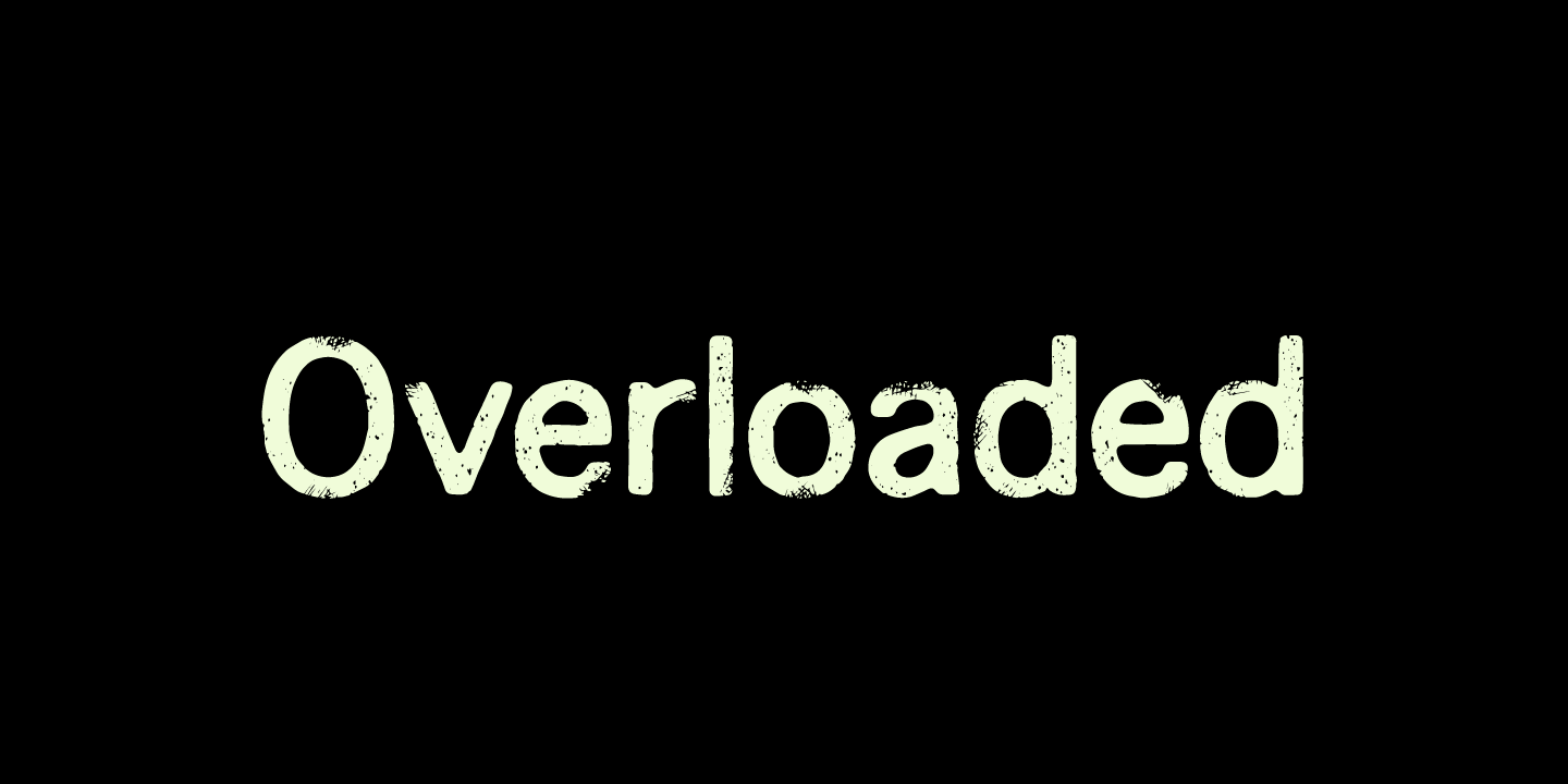 Przykładowa czcionka Overloaded #1