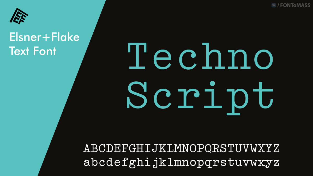 Przykładowa czcionka Techno Script #1